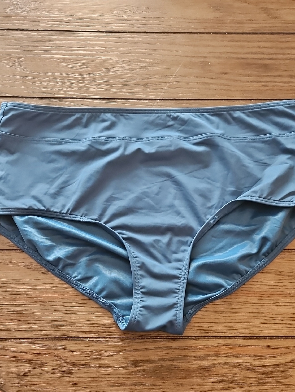 Lands' End Women's Bikini Bottoms in Steel Blue